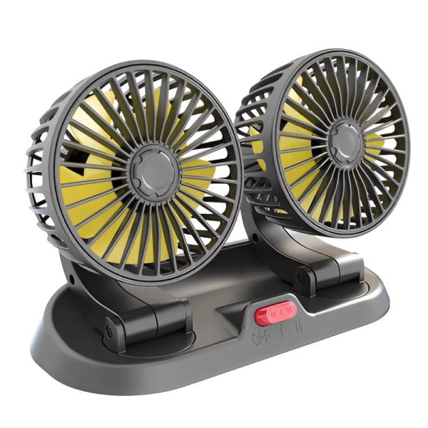 Car Dashboard Cooling Fan | Dual Head Fan 360 Degree Rotation