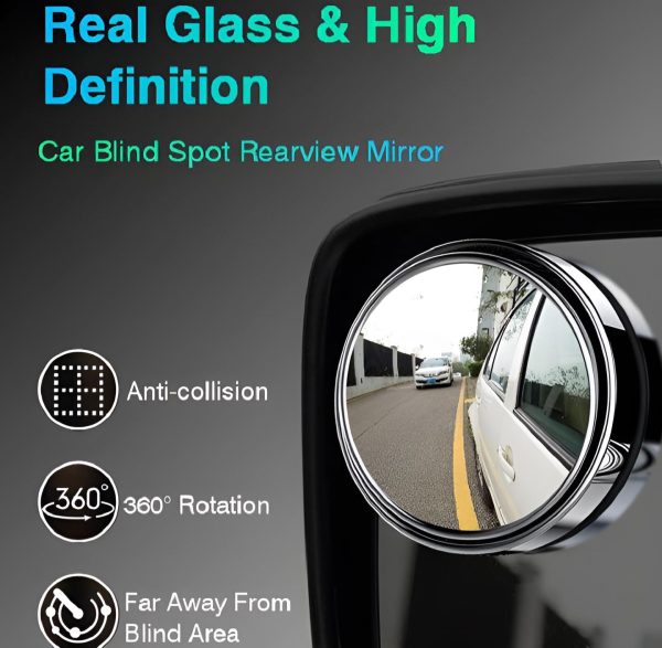 Car Round Mirror Original Glass - 2 Pcs