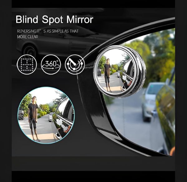 Car Round Mirror Original Glass - 2 Pcs