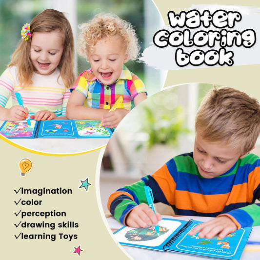 Magic Water Book Painting Drawing Coloring Board Book Doodle & Magic Water Pen