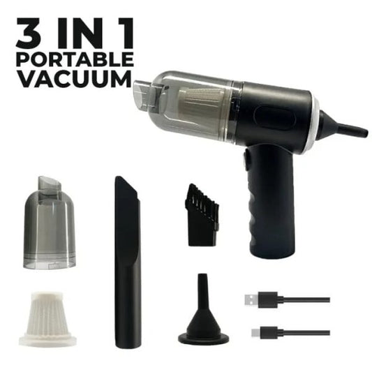 3 In 1 Portable Vacuum Cleaner Duster Blower Air Pump Wireless Hand