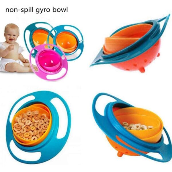 360 Degree Gyro Bowl For Feeding Baby Kids