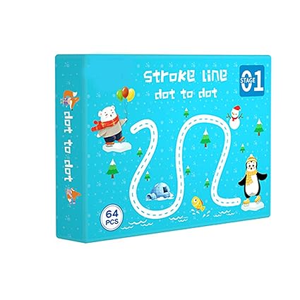 Kids Educational Learning Tracing Book Stroke Line Dot To Dot Magical (64 Pages Big Size)