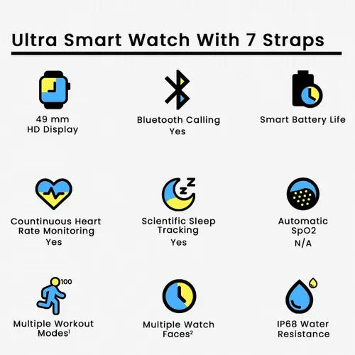 7 In 1 Ultra Bluetooth Smart Watch