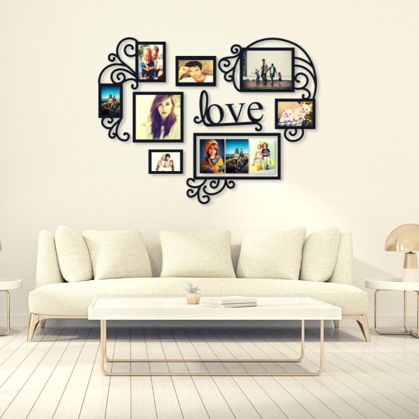 8 Frame Love Wall Art Family Collage Picture Frames Decorations