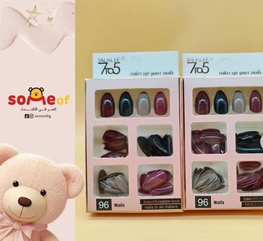 96 Pcs Nails Without Glue Or Sticker