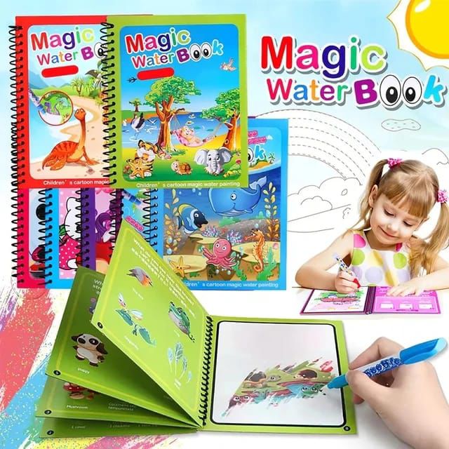 Magic Water Book Painting Drawing Coloring Board Book Doodle & Magic Water Pen