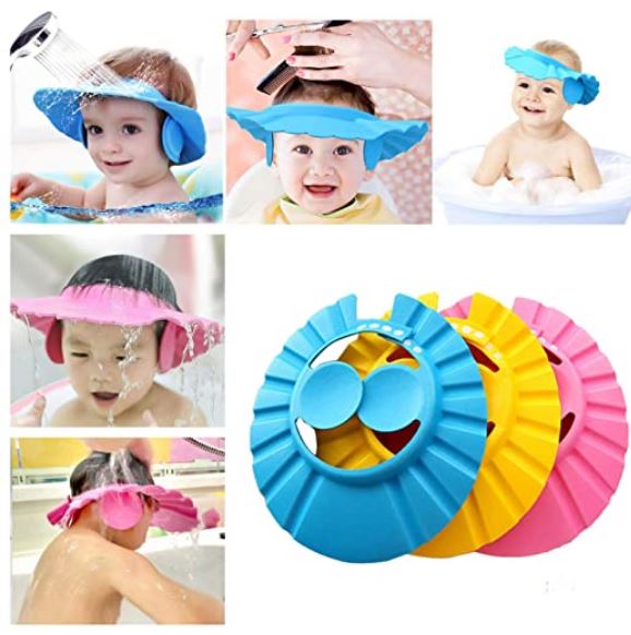 Adjustable Baby Shower Cap With Ear Protector