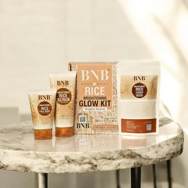 Bnb Whitening Rice Extract Bright & Glow Kit