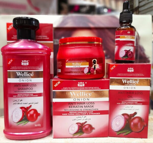 Deal Of 3 Wellice Deal Onion Shampoo Onion Oil hair Mask