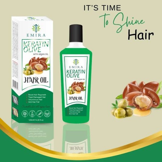 Emira Keratin Olive With Argan Hair Oil For Boosting Hair Growth