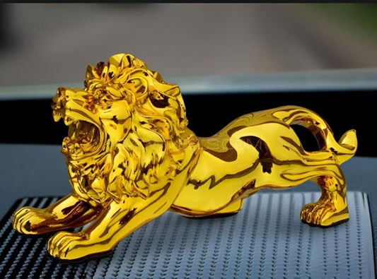 Golden Lion Car Dashboard Decoration