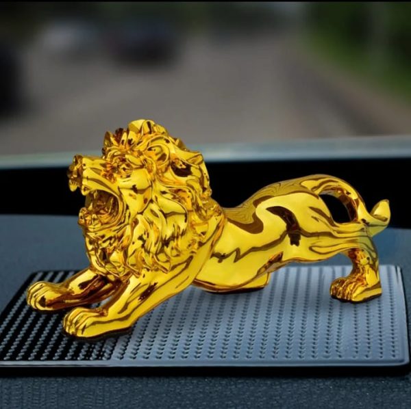 Golden Lion Car Dashboard Decoration