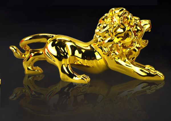 Golden Lion Car Dashboard Decoration