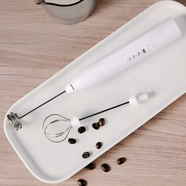 Handheld Electric Milk Frother Whisk Egg Beater Usb Rechargeable Coffee Blender Mixer