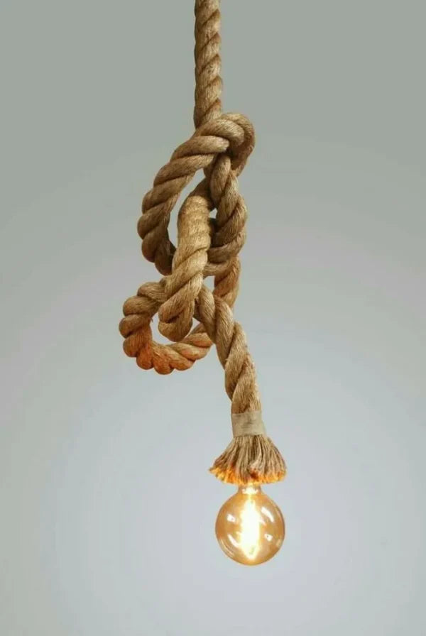 Jute Rope Pendant Light Manila Rope Lamp Hemp Rope Light Nautical Lamp