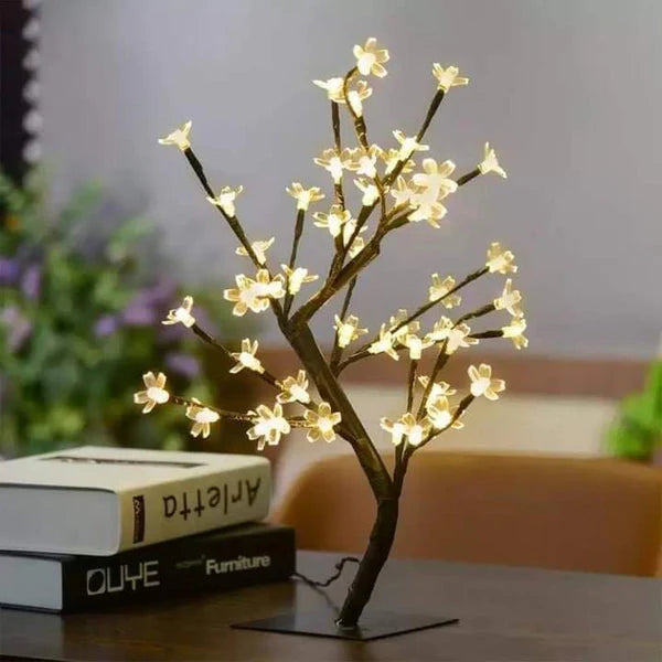 Led Cherry Blossom Bloom Light Trees Table Lamp