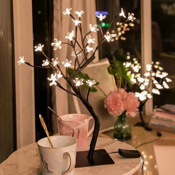 Led Cherry Blossom Bloom Light Trees Table Lamp