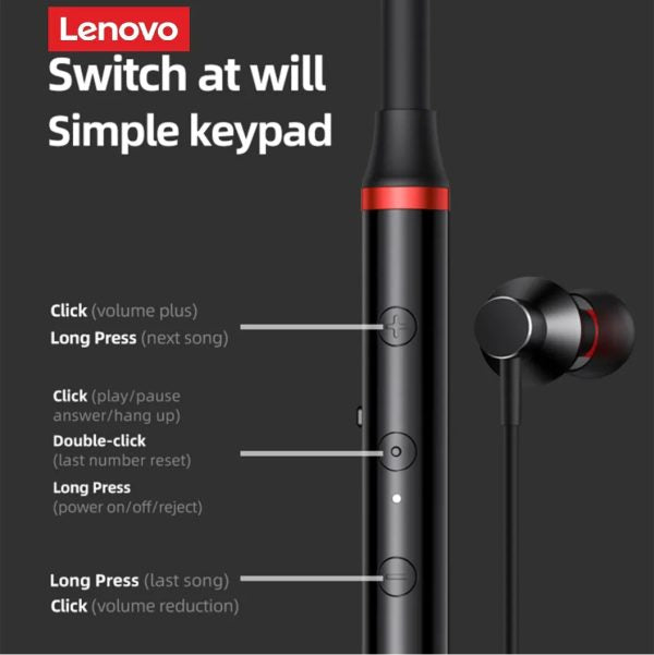 Lenovo He05x Wireless Headset Magnetic Neckband