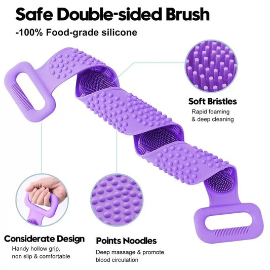 Silicone Back Scrubber Bath Belt Pack Of 2