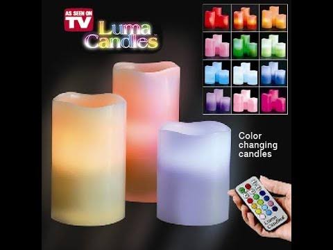 Magic Colour Changing Wax Candles With Remote 3 Pcs In 1 Box