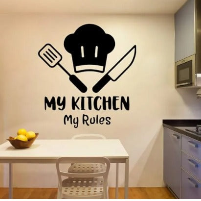 My Kitchen My Rule Sticker In Stylish Way