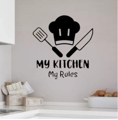 My Kitchen My Rule Sticker In Stylish Way