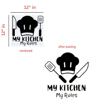 My Kitchen My Rule Sticker In Stylish Way