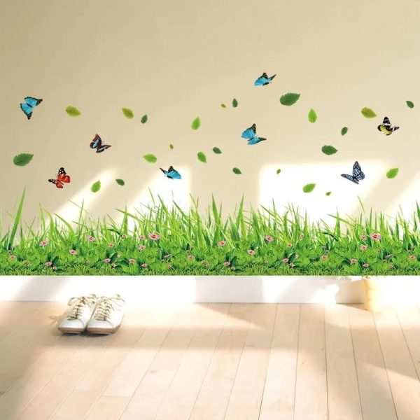 New 3d Fresh Green Plant Removable Green Grass