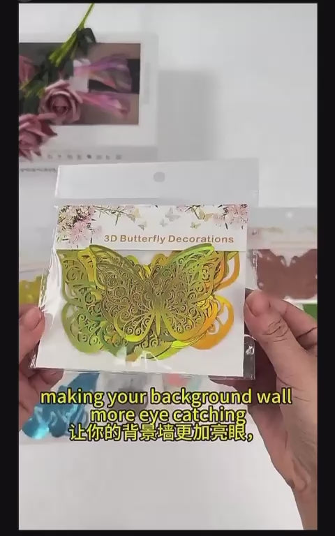 3d Wall Stickers Hollow Butterfly For Home Wall Decor