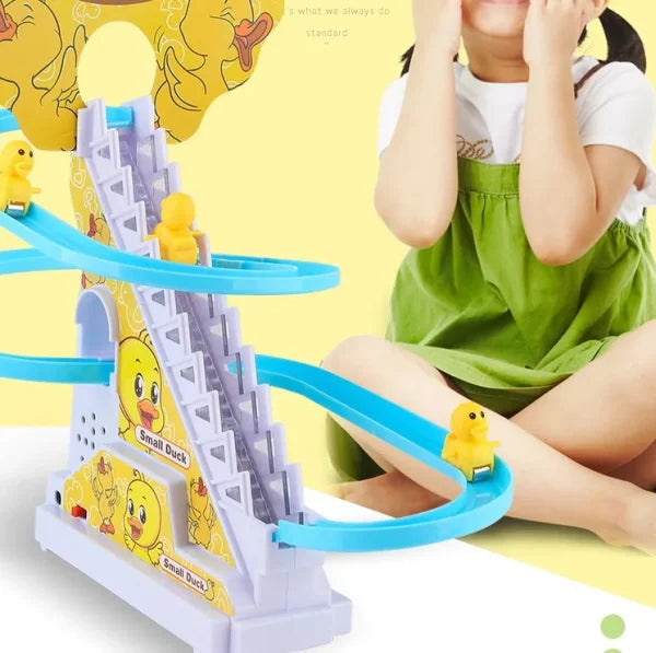 Small Duck Climbing Stairs | Music Duck Roller Coaster