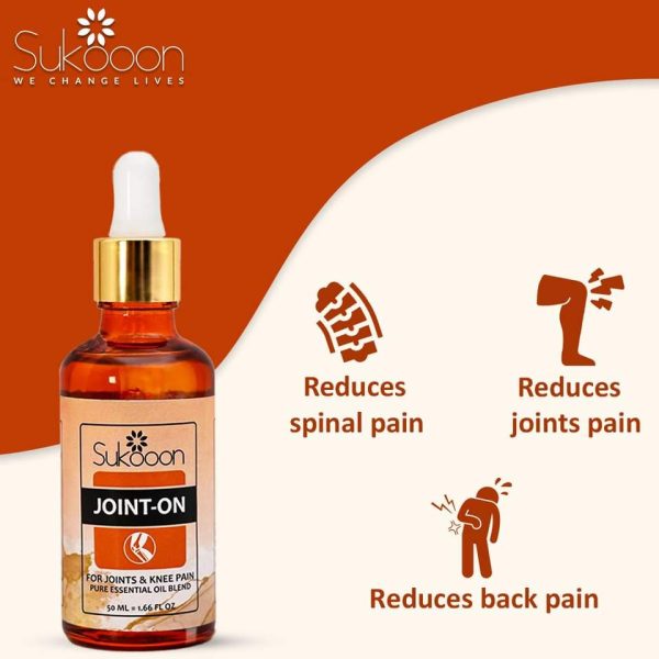 Sukoon Joint On Essential Oil Blend For Pain In Joints, Back Pain, Arthritis Pain and Knee Pain