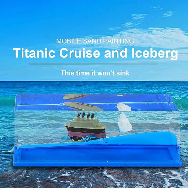 Titanic Cruise Ship & Iceberg Fluid Liquid Wave Decoration